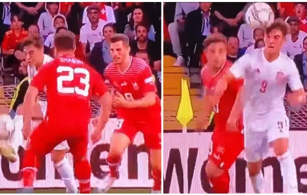 Gavi beats 2 Swiss players with incredible piece of skill, has to be stopped by foul