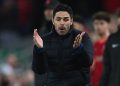 [FILES] Arsenal’s Spanish manager Mikel Arteta gestures on the touchline during the English League Cup semi-final first leg football match between Liverpool and Arsenal at Anfield in Liverpool, north west England on January 13, 2022. (Photo by Paul ELLIS / AFP)