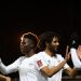 Arsenal’s English striker Eddie Nketiah (R) celebrates after scoring his team second goal during the FA Cup third round football match between Oxford United and Arsenal at the Kassam Stadium in Oxford, west of London, on January 9, 2023. (Photo by ADRIAN DENNIS / AFP) //