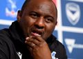 Crystal Palace manager Patrick Vieira speaks during a press conference. (Photo by William WEST / AFP