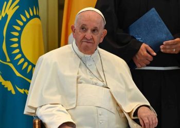 Pope Francis (Photo by Filippo MONTEFORTE / AFP)