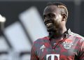 Bayern Munich’s Senegalese forward Sadio Mane smiles as he attends a training session in Munich, southern Germany, on the eve of the UEFA Champions League Group C football match FC Bayern Munich v Inter Milan on October 31, 2022. (Photo by Christof STACHE / AFP)