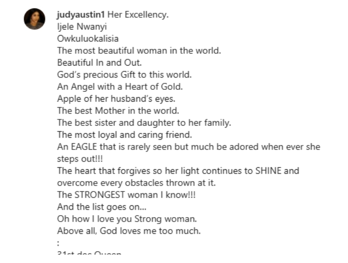 “Her excellency; apple of her husband’s eye” – Yul Edochie’s second wife, Judy Austin hypes herself ahead of her birthday.