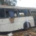 A general view of the scene of a bus accident in Kaffrine, central Senegal, on January 8, 2023 where at least 38 people have died and scores were injured when two buses collided. – In response to the “grave” accident, President Macky Sall announced three days of national mourning beginning on Januar 9, 2023. (Photo by Cheikh Dieng / AFP)