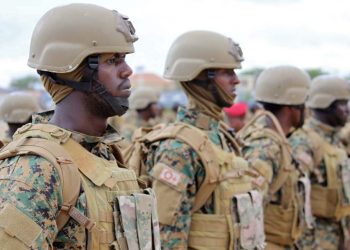 Somali military officers attend a training programme by the United Arab Emirates (UAE) at their military base in Mogadishu, Somalia November 1, 2017. Picture taken November 1, 2017. REUTERS/Feisal Omar