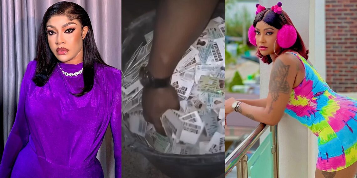 “How can someone be this wicked?” – Actress, Angela Okorie cries out over video of discarded PVCs found in Anambra state (watch)