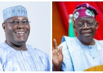 A photo combination of Atiku Abubakar and Bola Tinubu.