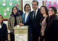 Former Cypriot foreign minister and presidential candidate Nikos Christodoulides casts his ballot at the Geroskypou polling centre in the western Paphos district, on February 12, 2023. – Cypriots are voting in a tightly fought presidential election on February 12 between two diplomats, each seeking to persuade undecided voters that he is the best choice to govern the European Union member. (Photo by Iakovos Hatzistavrou / AFP)