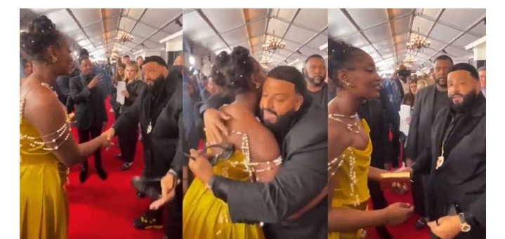 ‘I’m your biggest fan” – DJ Khaled gushes as he meets Tems (Video)