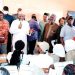 Chairman, Independent National Electoral Commission (INEC), Prof. Mahmood Yakubu, inspecting the training centres for supervisory presiding officers and presiding officers in Abuja… yesterday PHOTO: LUCY LADIDI ATEKO