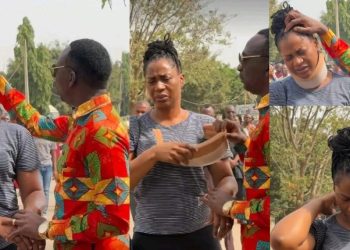 #Nigeria Decides: Moment pastor Paul Enenche healed lady with a broken neck at his Polling Unit (Video)