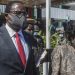 Malawi’s President elect Lazarus Chakwera (L) and First Lady Monica Chakwera (R), leaves his inauguration at the Kamuzu Baracks, the Malawi Defence Force Headquarters, in Lilongwe on July 6, 2020. (Photo by AMOS GUMULIRA / AFP)