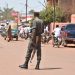 (FILES) In this file photo taken on October 29, 2018 shows a policeman patrolling in the center of Ouahigouya, eastern Burkina Faso. – Between 12 and 14 people were killed last week in northern Burkina Faso, a region that has been battered by jihadist insurgents, local inhabitants said on March 6, 2023.”A group of terrorists” on March 2, 2023 attacked the village of Aorema, near the town of Ouahigouya, they told AFP. (Photo by ISSOUF SANOGO / AFP)