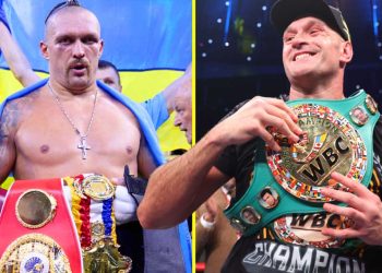 Oleksandr Usyk (left) and Tyson Fury