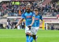 TURIN, ITALY - MARCH 19: Victor Osimhen of SSC Napoli celebrates the first goal during the Serie A match between Torino FC and SSC Napoli at Stadio Olimpico di Torino on March 19, 2023 in Turin, . (Photo by Diego Puletto/Getty Images)