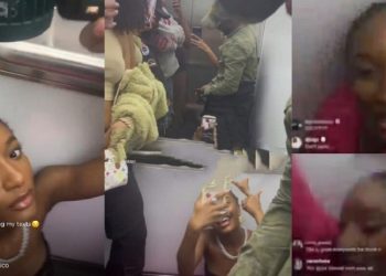 Singer Ayra Starr cries out for help on IG Live as she and her crew get stuck in an elevator in the UK (video)