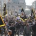 People rally in Gaza raising Islamic Jihad flags. DPA file photo