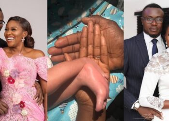 Actress, Abiola Adebayo welcomes first child with her husband via surrogacy