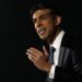 Britain’s Prime Minister Rishi Sunak delivers a speech about mathematics, on ending the “anti-maths mindset” to boost economic growth, during a visit at the London Screen Academy (LSA) in London in London, on April 17, 2023. (Photo by Kirsty Wigglesworth / POOL / AFP)