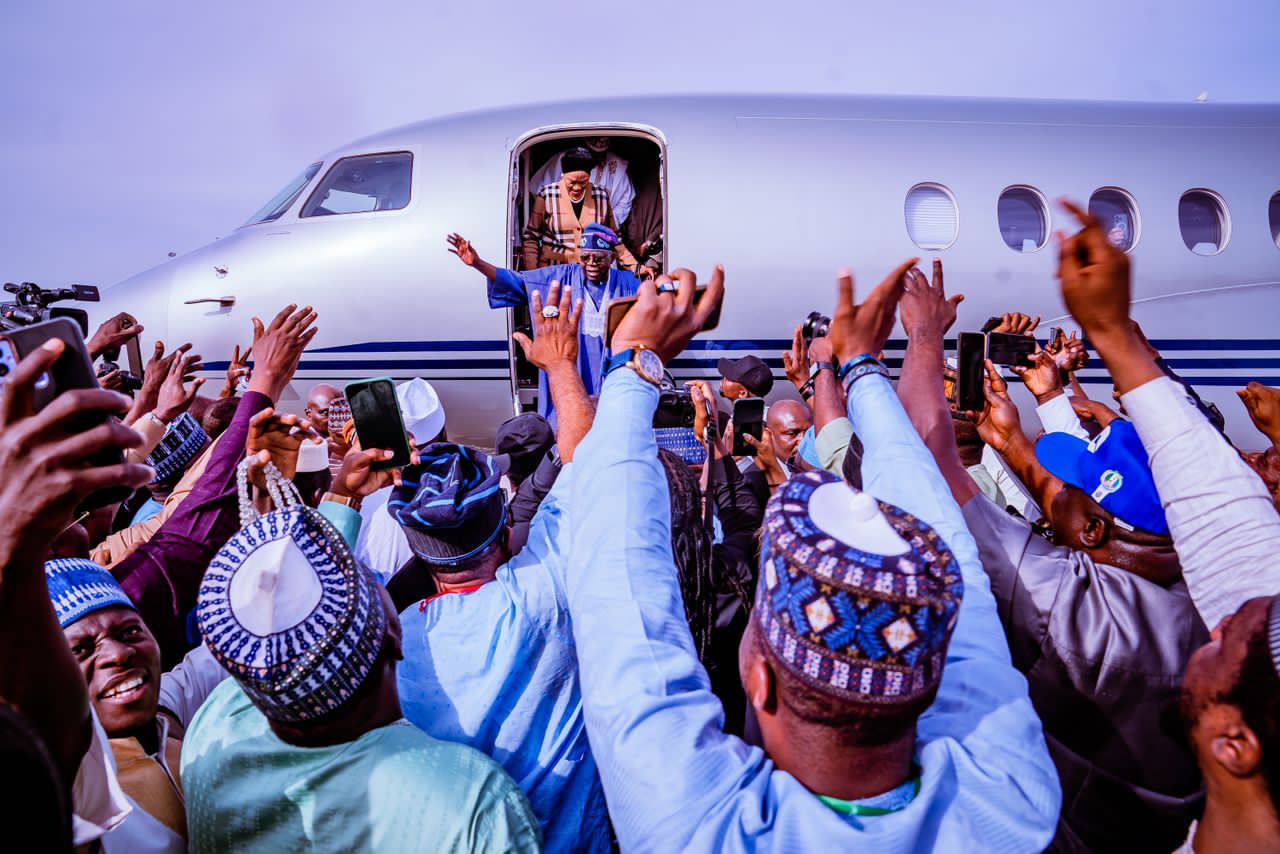 Excitement as Tinubu returns to Nigeria after one-month break abroad