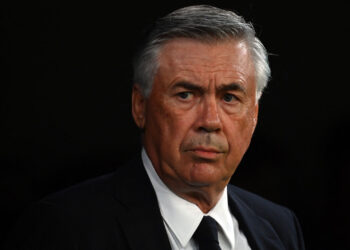 Real Madrid’s Italian coach Carlo Ancelotti (Photo by GABRIEL BOUYS / AFP)