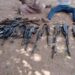 Weapons recovered from raided factory in Taraba by troops of Operation Whirl Stroke on Friday (28/4/23) PHOTO: NAN