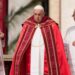 Pope Francis arrives to celebrate Palm Sunday’s Mass in St. Peter’s Square at The Vatican yesterday, a day after being discharged from the Agostino Gemelli University Hospital in Rome, where he has been treated for bronchitis.