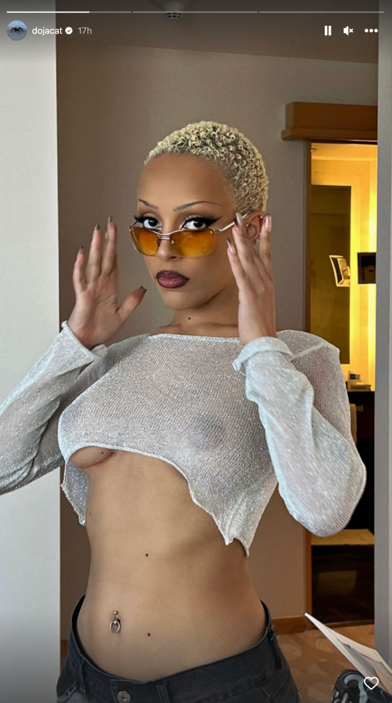 Doja Cat’s No-Bra Thirst Traps Continue To Heat Up Her Instagram Story