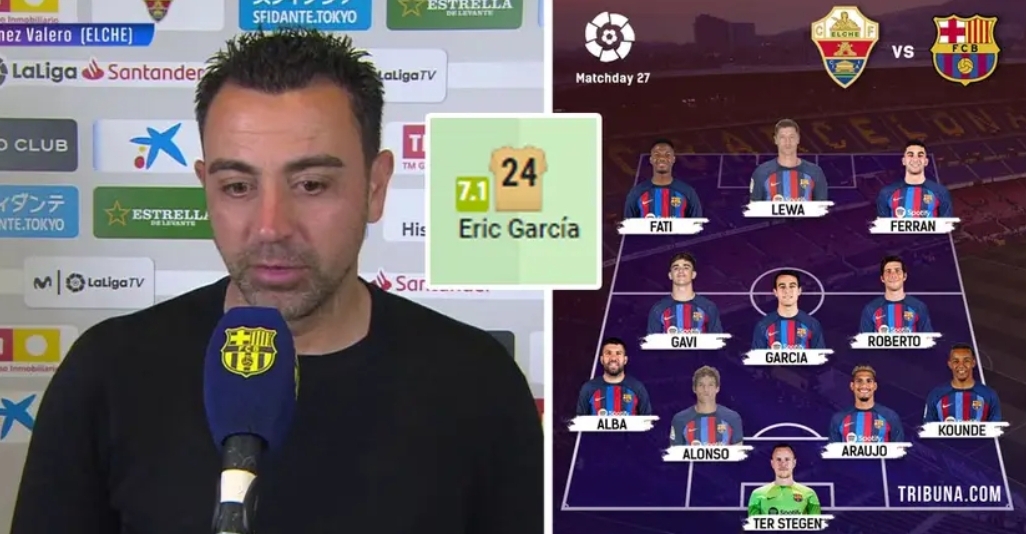 Xavi reveals whose idea it was to play Eric Garcia in midfield - not his or the player's