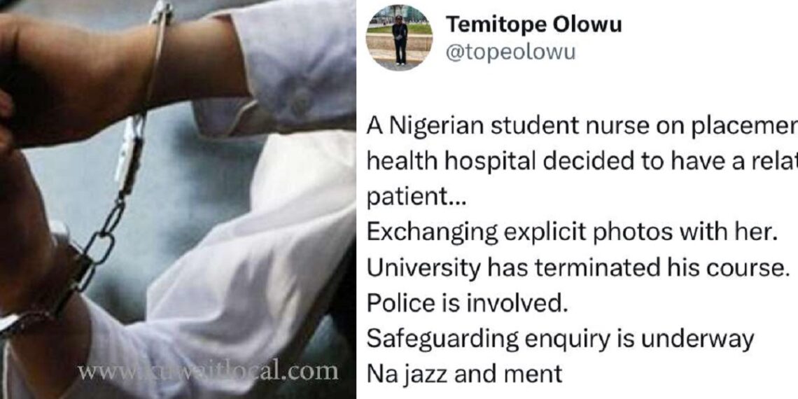 Nigerian student nurse expelled, arrested for having relationship with patient at psychiatric hospital abroad