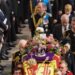 [FILE] The coffin of Britain’s Queen Elizabeth II is carried out of the Westminster Abbey in London on September 19, 2022, during the State Funeral Service. (Photo by Ian Vogler / POOL / AFP)