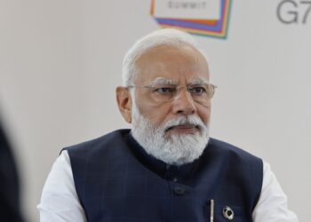 India’s Prime Minister Narendra Modi attends a bilateral meeting with France’s President Emmanuel Macron (not pictured) on the sidelines of the G7 Leaders’ Summit in Hiroshima on May 20, 2023. (Photo by Ludovic MARIN / POOL / AFP)