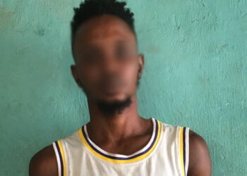 A corps member, Adebola Sodiq, was arrested in Ogun State on May 12, 2023 for rape of a 20-year-old girl. Credit: Police