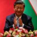 Chinese President Xi Jinping applauds during a signing ceremony with Uzbekistan President Shavkat Mirziyoyev on the sidelines of the China-Central Asia Summitt in Xian, Shaanxi province on May 18, 2023. (Photo by Mark CRISTINO / POOL / AFP)