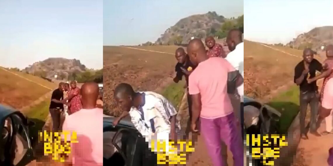 Abuja residents lament over audacity of agberos as one causes accident while dragging car (Video)