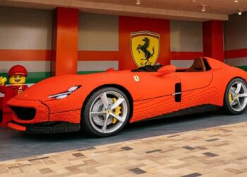 Full-Sized LEGO® Ferrari Monza SP1 Unveiled at LEGOLAND