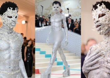 Rapper, Lil Nas X causes a stir as he wears only a G-string and body jewels to 2023 Met Gala (photos)