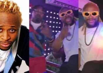 Lovely video of veteran singers, Tony Tetuila, Eedris Abdulkareem and Artquake chilling together at a club (watch)