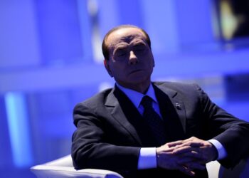 (FILES) In this file photo taken on May 25, 2011 Italian Prime Minister Silvio Berlusaconi attends a television programme in Rome. – Silvio Berlusconi, the former prime minister who reshaped Italy’s political and cultural landscape has died aged 86, his spokesman confirmed to AFP on June 12, 2023. (Photo by Filippo MONTEFORTE / AFP)