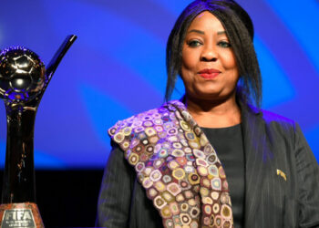 (FILES) Fatma Samoura . (Photo by Damien MEYER / AFP)