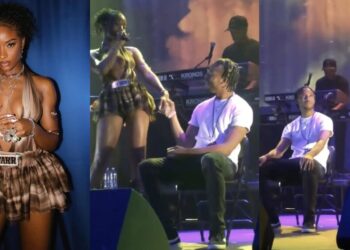 “Imagination wan wound this one” – Netizens react to fan’s mesmerized reaction after Ayra Starr invited him on stage (video)