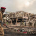 A truck bomb exploded at a checkpoint in the central Somali town of Beledweyne on Saturday, killing at least 10 people and obliterating nearby buildings, a police officer said. (AFP/File)