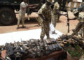 Nigerian soldiers make an inventory of small arms and light weapons recovered from bandits during Operation Safe Haven and during the military mop up in Jos and surrounding areas in Plateau State in northcentral Nigeria. – (Photo by PIUS UTOMI EKPEI / AFP)