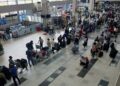 International air travellers checking-in at Lagos Airport . PHOTO: WOLE OYEBADE