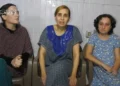 A screengrab from a video released on Oct. 30, 2023 by the Hamas militant group shows three women purportedly among the roughly 220 people held hostage by Hamas in the Gaza Strip. / Credit: Taken from video released by Hamas