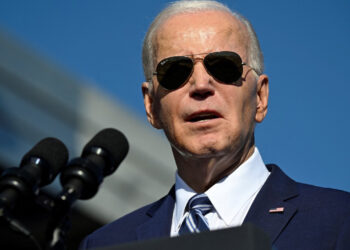 (FILES) US President Joe Biden speaks about his Bidenomics agenda at Tioga Marine Terminal in Philadelphia, Pennsylvania, on October 13, 2023. – US President Joe Biden abruptly called off a trip October 16, 2023 to Colorado, as he weighs an invitation to go to Israel to show support as it wages war against Hamas. (Photo by ANDREW CABALLERO-REYNOLDS / AFP)