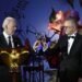 US President Joe Biden (L) and Australia’s Prime Minister Anthony Albanese toast during a State Dinner at the South Lawn of White House in Washington, DC on October 25, 2023. (Photo by Brendan SMIALOWSKI / AFP)