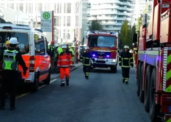 The accident occurred in HafenCity, a once scruffy port district that has become one of the biggest urban construction projects in Europe (STRINGER)