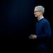 Apple CEO Tim Cook delivers a keynote address during the Apple Worldwide Developer Conference in San Jose, California on June 5, 2017. / AFP PHOTO / Josh Edelson