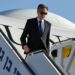 US Secretary of State Antony Blinken disembarks at Israel’s Ben Gurion airport in Tel Aviv for a surprise visit to the West Bank city of Ramallah to meet with Palestinian President Mahmoud Abbas on November 5, 2023, amid ongoing battles between Israel and the militant group Hamas. (Photo by JONATHAN ERNST / POOL / AFP)